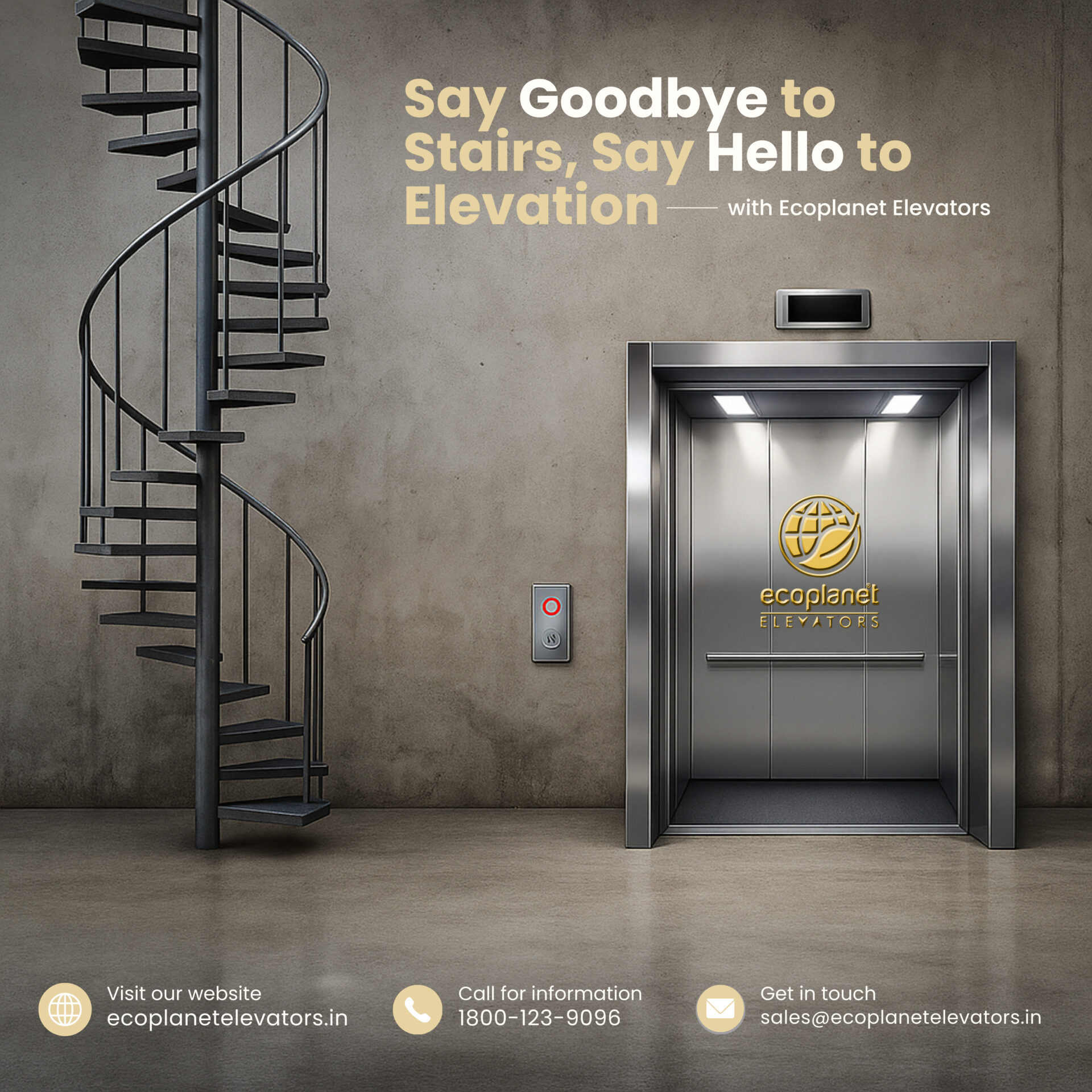 Premium Elevators for Homes in Bangalore - EcoPlanet Elevators. Looking for the perfect blend of luxury, safety, and convenience? EcoPlanet Elevators specialises in custom elevators for homes in Bangalore, designed with advanced German technology to make your home not just smarter but also safer.