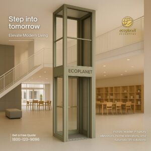 Elevate Modern Living - Ecoplanet Elevators: Redefining Vertical Mobility in India
Step into tomorrow with Ecoplanet Elevators - India’s leader in luxury elevators, home elevators, and futuristic lift solutions. Perfectly blending cutting-edge engineering and contemporary style, our elevators, as pictured, are designed to transform spaces, combining minimal lines, ample natural light, and seamless architectural integration in spacious, modern interiors.

