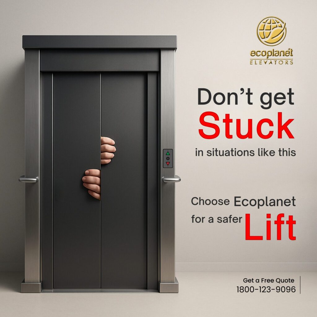 Getting trapped in a lift is more than inconvenient - it’s frightening. The visual of hands squeezed between closing doors is exactly what Ecoplanet Elevators is engineered to prevent. With intelligent door sensors, certified control systems, and German-backed engineering, Ecoplanet home and passenger elevators are designed to detect obstacles, stop safely, and respond quickly in emergencies. From villas and apartments to commercial buildings, every Ecoplanet lift focuses on smooth evacuation, reliable operation, and complete peace of mind for your family, guests, and residents.