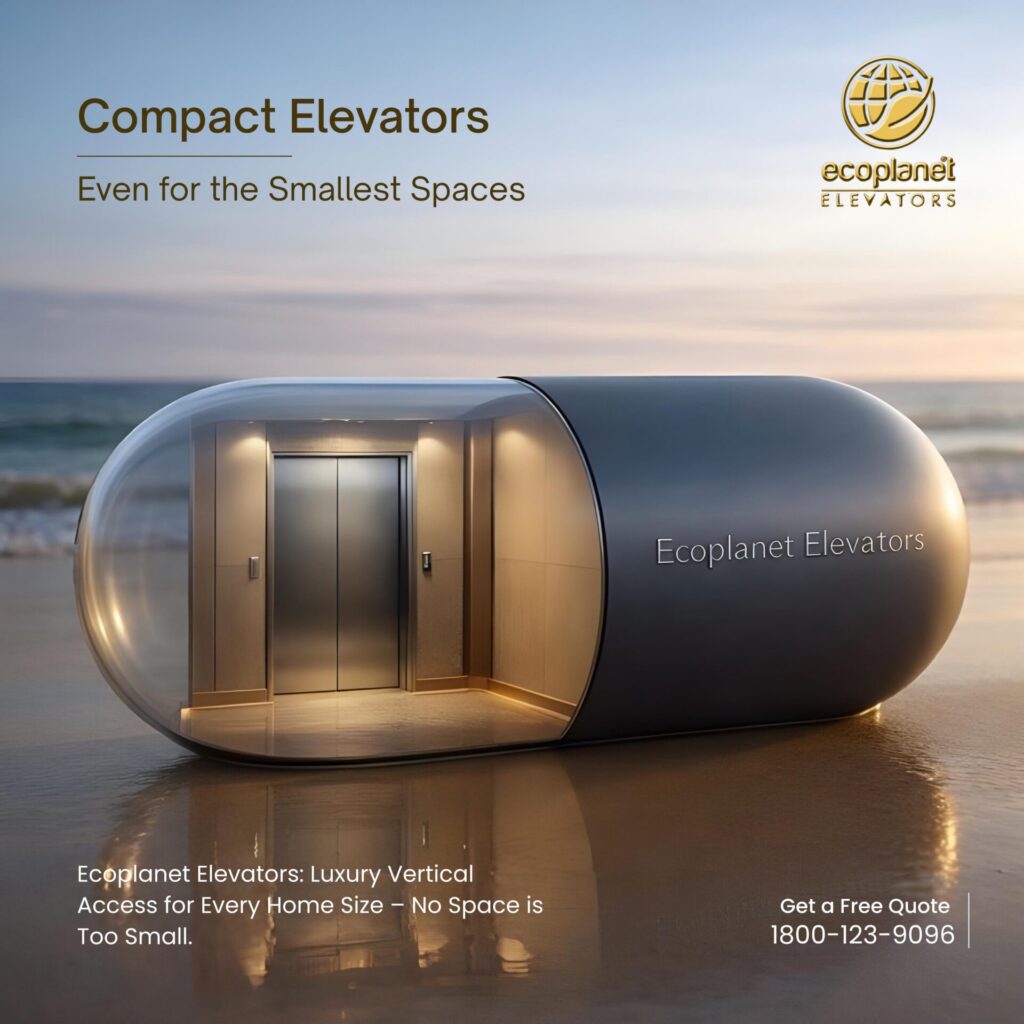 Compact Elevators Even for the Smallest Spaces Ecoplanet Elevators: Luxury Vertical Access for Every Home Size – No Space is Too Small.